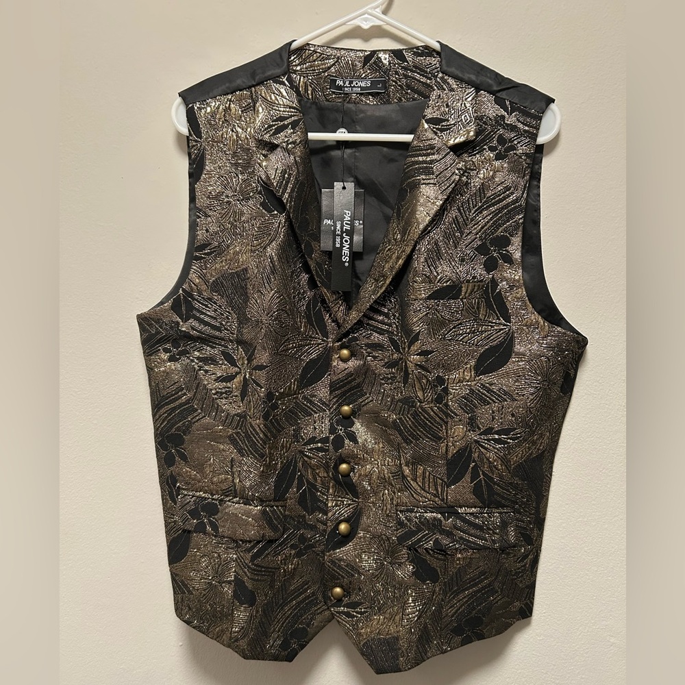 NWT Paul Jones Jacquard Men's Suit Vest